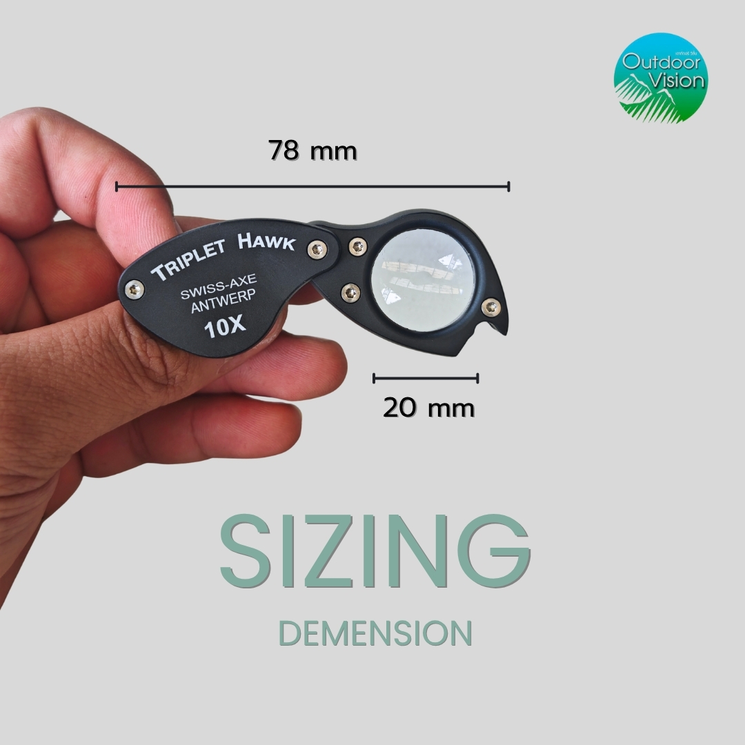 กล้องส่องเพชร/ พระ Swiss-axe 10X Triplet Hawk - Image 7