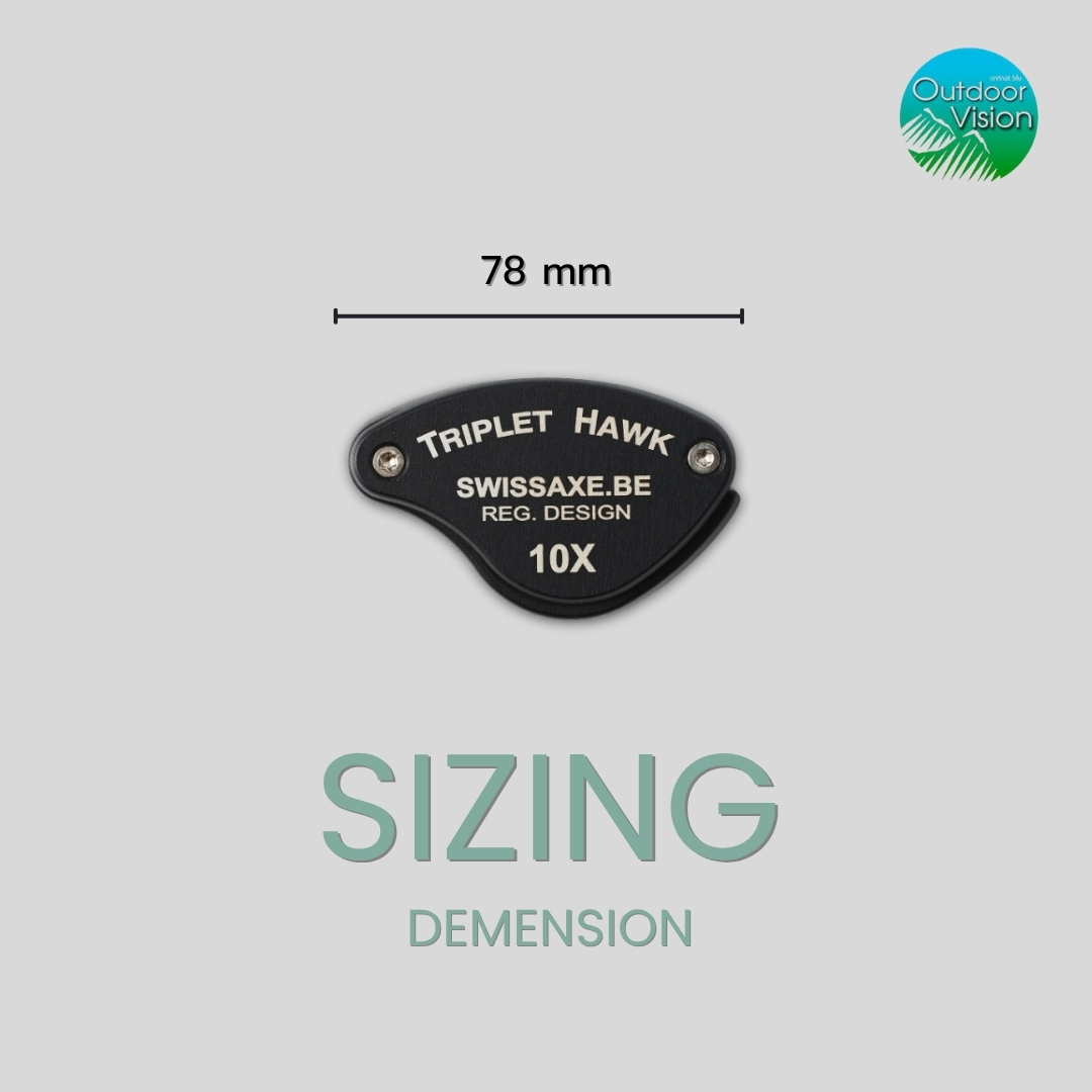 กล้องส่องเพชร/ พระ Swiss-axe 10X Triplet Hawk - Image 9