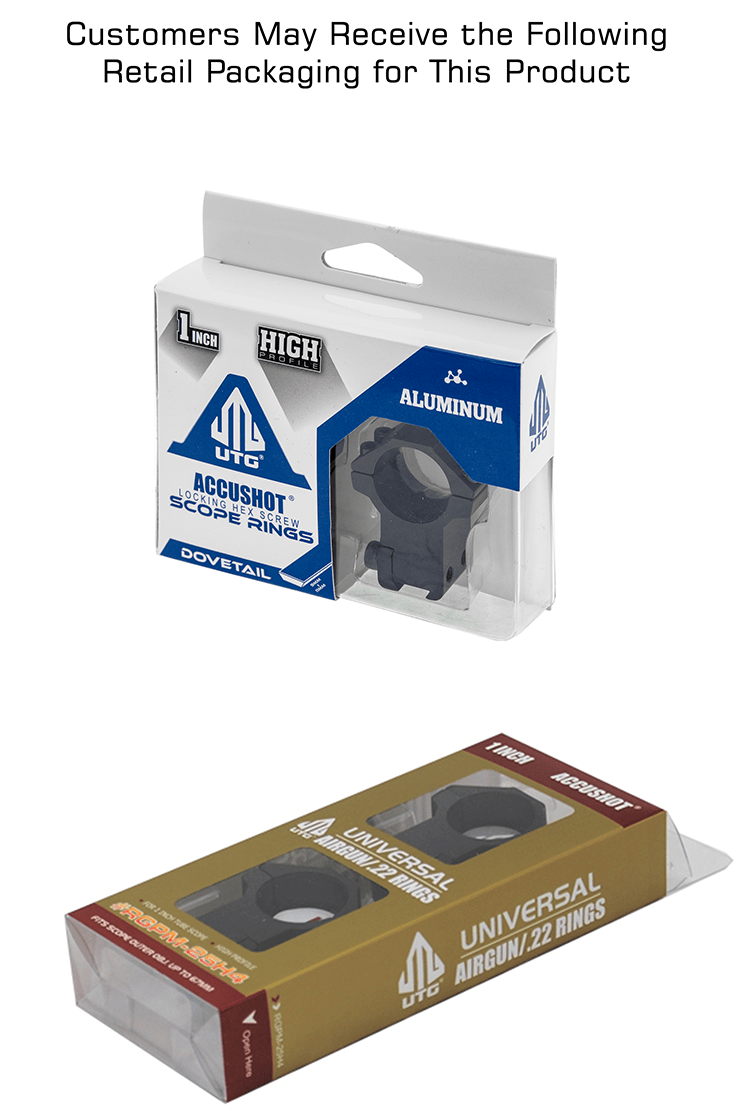 แหวนรัดกล้อง UTG ท่อ 1" ขาสูง จับราง 11mm. - Image 4