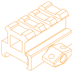 รางยก UTG 0.83" 3 slots - Image 4