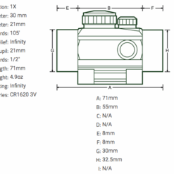 Alternative view of กล้องจุดแดง UTG 2.6" Micro Red/Green Dot