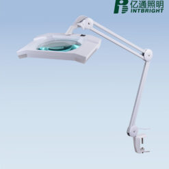 แว่นขยายติดโต๊ะทรงสี่เหลี่ยม Intbright 5x ไฟ LED