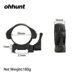 Alternative view of แหวนรัดกล้อง Ohhunt ท่อ 30 mm Med ขากลาง ราง 22 mm.