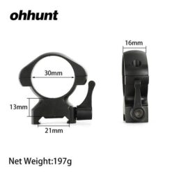 Alternative view of แหวนรัดกล้อง Ohhunt ท่อ 30 mm Hi ขาสูง ราง 22 mm.
