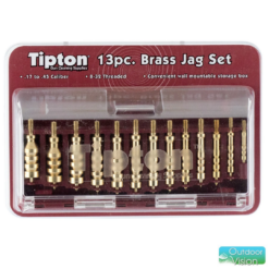 ชุดหัวต่อดันผ้าทำความสะอาดลำกล้อง Tipton Brass Jag Set 13 ชิ้น