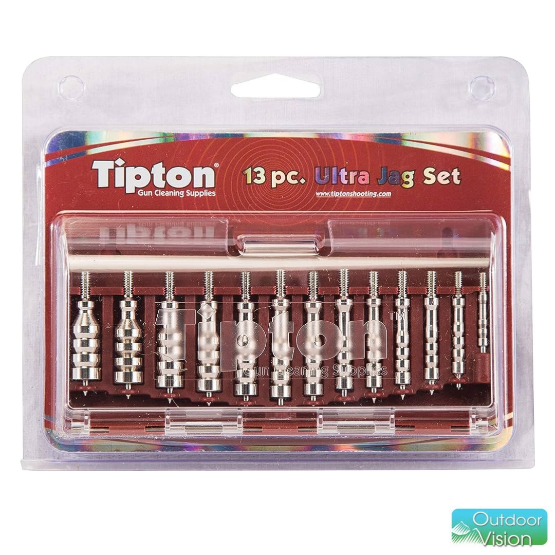 ชุดหัวต่อดันผ้าทำความสะอาดลำกล้อง Tipton Ultra Jag Set 13 ชิ้น