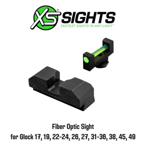 ศูนย์ปืนสั้น XS Sights Fiber Optic Sights fits Glock 17,19,22-24,26,27