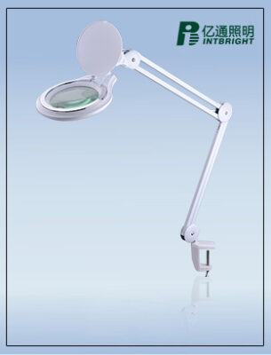 แว่นขยายติดโต๊ะ Intbright 127mm 5x ไฟ LED
