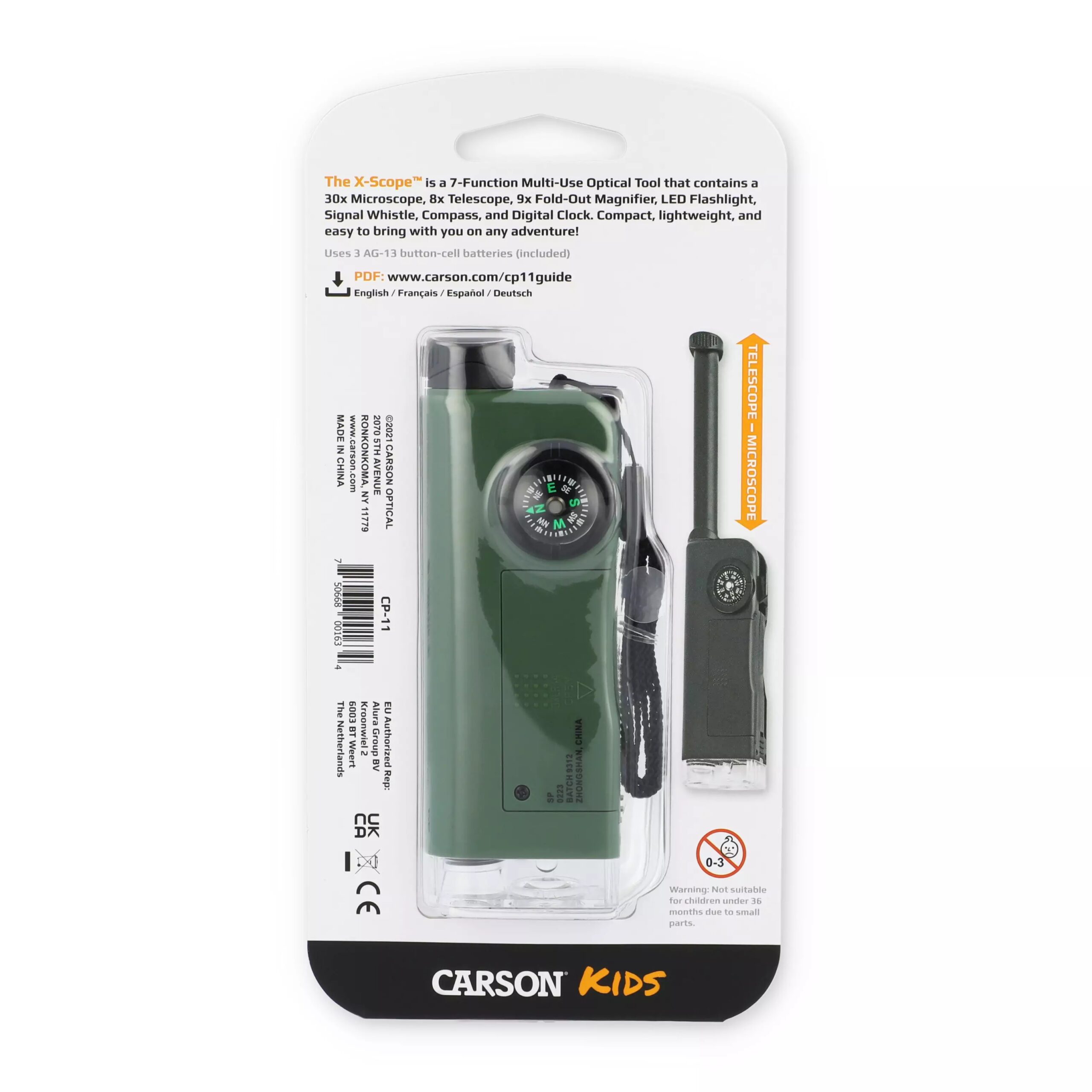 กล้องสำรวจ Carson X-Scope 7in1 Pocket Microscope - Image 9