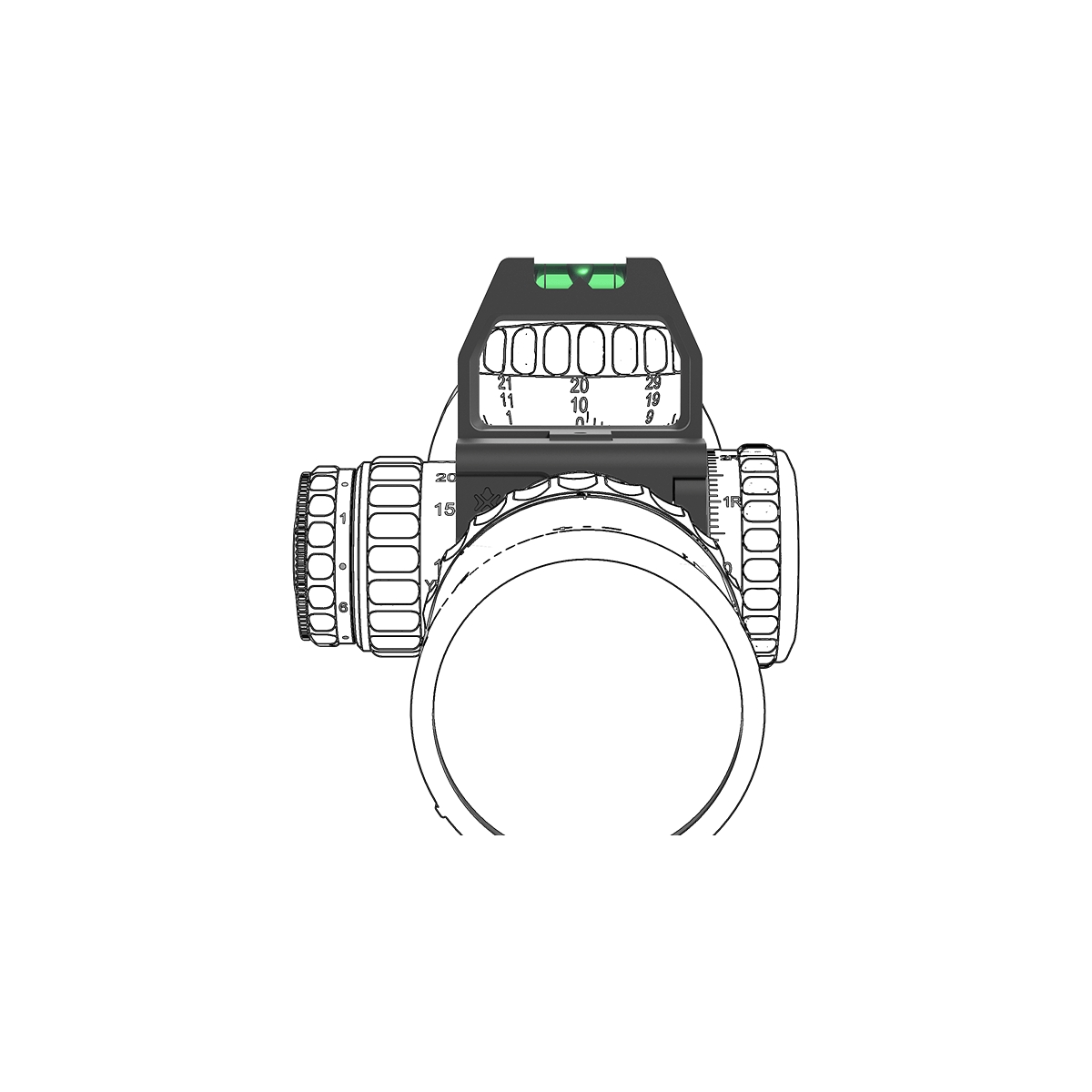 Vector Optics X-ACCU Quick-flip Turret Mark Magnifier Mount Ring with Level Bubble - Image 8