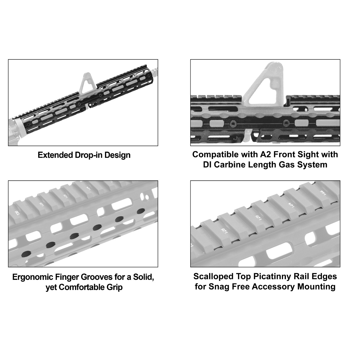 กระโจมมือ UTG Pro® AR15 Super Slim Handguard Carbine-length 15” FSP Cutout - Image 4