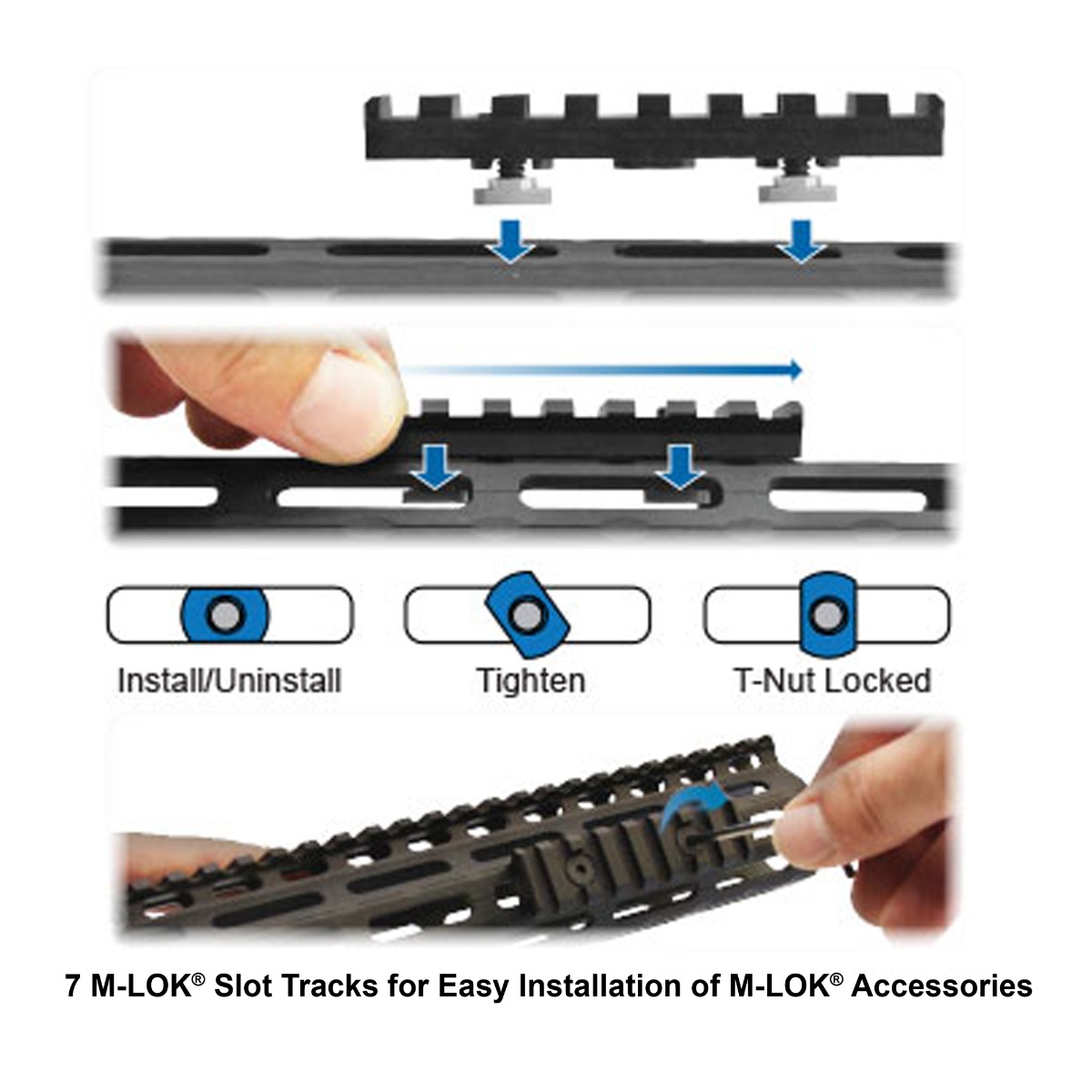 กระโจมมือ UTG Pro® AR15 Super Slim Handguard Carbine-length 15” FSP Cutout - Image 6
