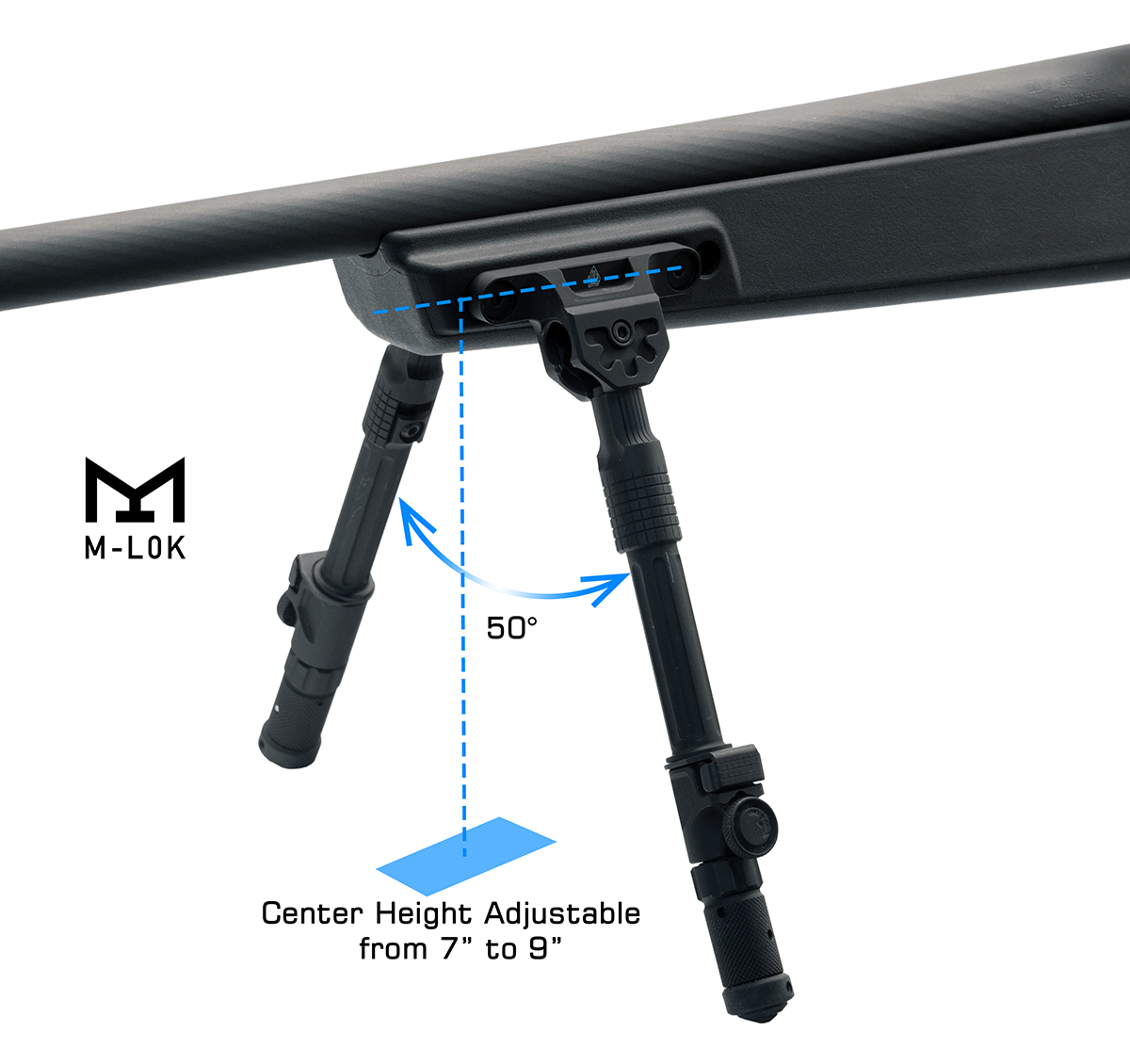 ขาทราย UTG Recon Flex II Bipod 7"-9" M-LOK - Image 4