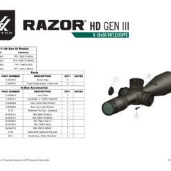 กล้องติดปืน Vortex Razor HD Gen III 6-36x56 VMR-5 MRAD - Image 4