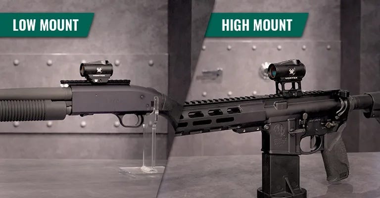 Vortex Triumph Red Dot low mount vs high mount