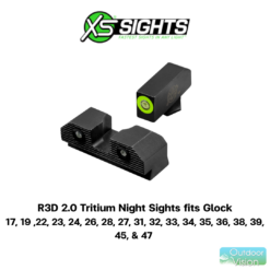 ศูนย์ปืนสั้น XS R3D 2.0 Glock 17,19 (STD Height)