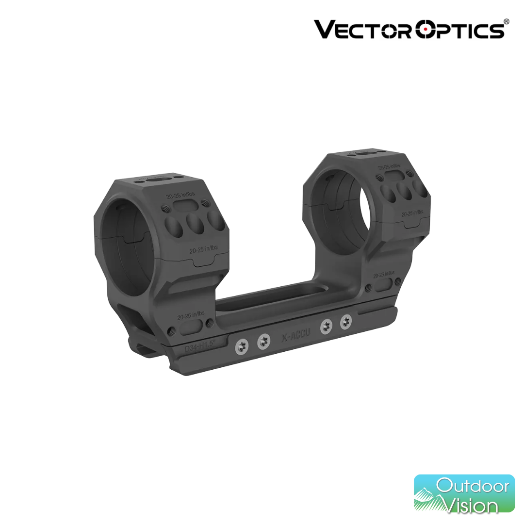 แหวน Vector Optics 34mm X-MOD 1.5'' One Piece Heavy-Duty Picatinny Mount