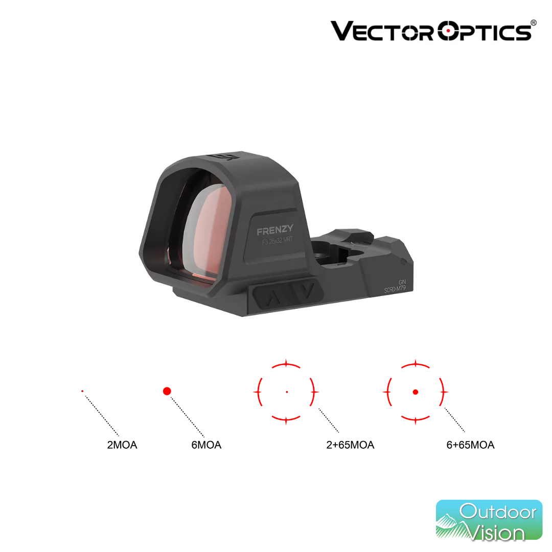 กล้องจุดแดง Vector Optics Frenzy F3 26x32 MRT Red Dot GIN footprint