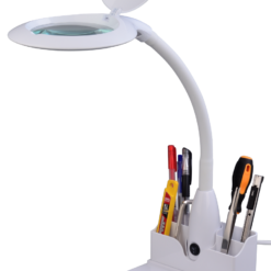 แว่นขยายตั้งโต๊ะ Intbright 4" 5x ไฟ LED พร้อมช่องใส่ของ