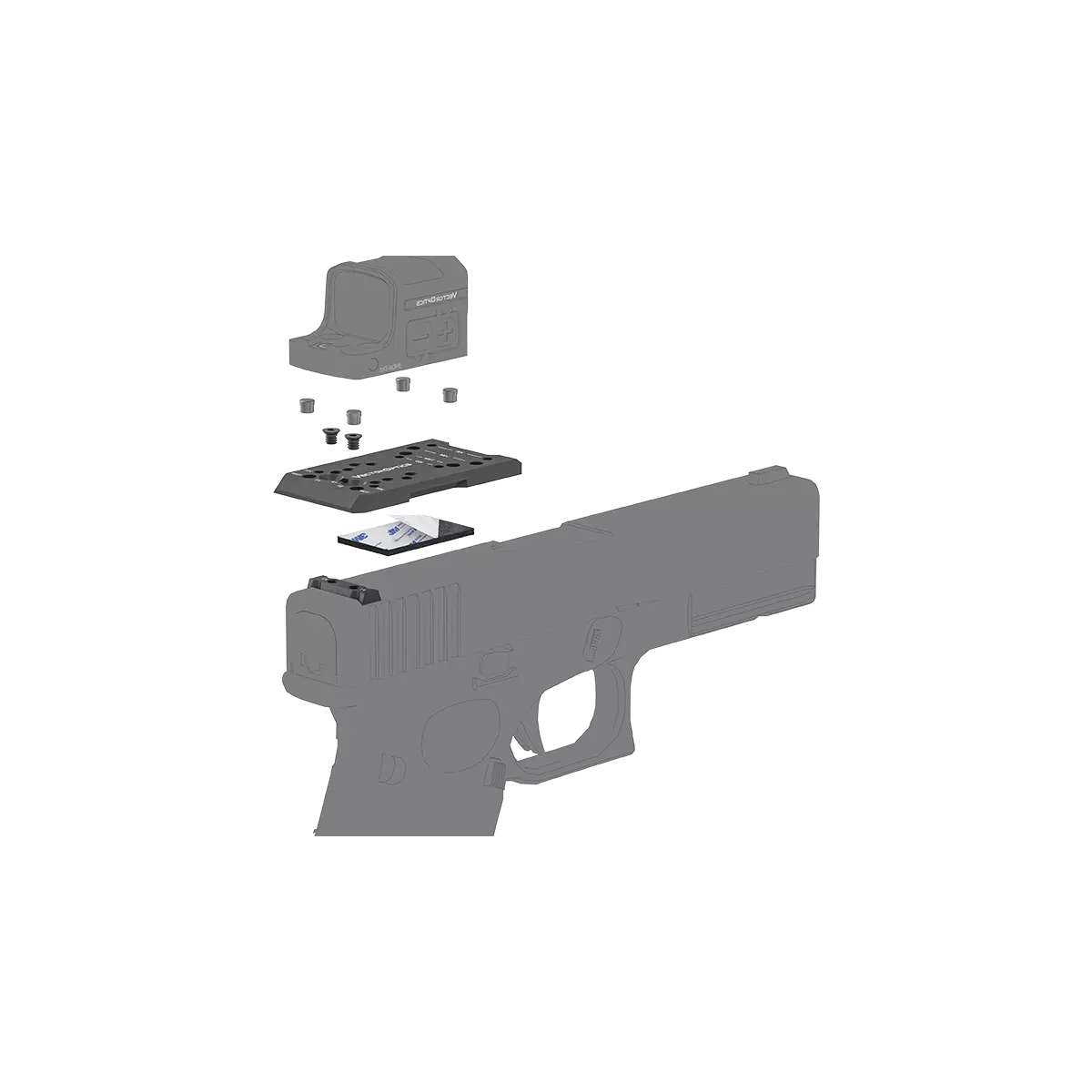 Vector Optics 4-in-1 Footprint Universal Mount for Glock - Image 3